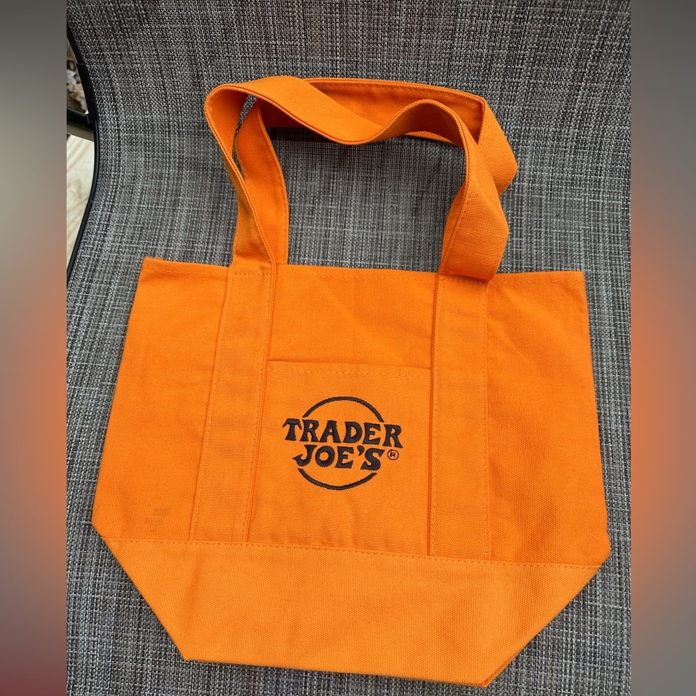 Trader Joe's Halloween Orange Mini Tote Bag